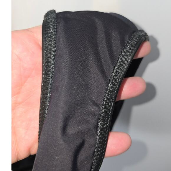 L'Agence Vanessa Faux Leather Bikini Bottom Black Ruched Sides Lined Small NEW - Picture 5 of 7